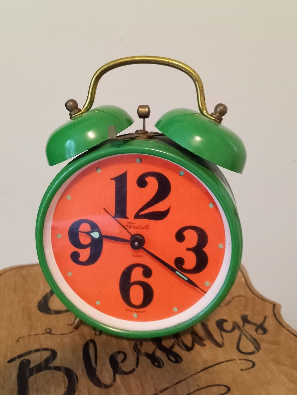Vintage Blessing Twin Bell Alarm Clock by Forestville ~ Free Shipping! ☆